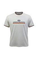 SERGIO TACCHINI Maglietta VINTAGE con logo bianca da uomo L