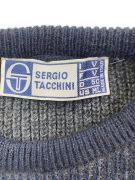 SERGIO TACCHINI ΠΛΕΚΗ ΜΠΛΟΥΖΑ VINTAGE ΜΕ ΓΕΩΜΕΤΡΙΚΟ ΣΧΕΔΙΟ ΜΠΛΕ/ΓΚΡΙ UNISEX L