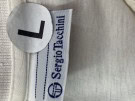 SERGIO TACCHINI 90S  POLO SHIRT GRAPHIC OFF WHITE UNISEX PRE OWNED L