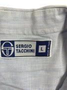 SERGIO TACCHINI Πουκάμισο Κοντομάνικο VINTAGE Λογότυπο Striped Γαλάζιο/Λευκό Ανδρικό L