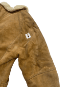 1978 SHEARLING ΔΕΡΜΑΤΙΝΟ ΜΠΟΥΦΑΝ ΒΙΝΤΑΤΖ ΚΑΦΕ ΑΝΤΡΙΚΟ PRE OWNED L