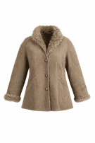 SHEARLING JACKET BEIGE WOMENS PRE OWNED M