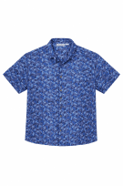 SILKLAND REPUBLIC CAMICIA FLOREALE BLU UOMO PRE OWNED XL