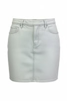 SISLEY ΦΟΥΣΤΑ VINTAGE DENIM LOGO ΛΕΥΚΟ ΓΥΝΑΙΚΕΙΑ S
