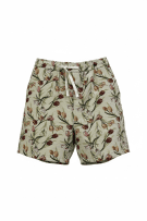 FLORAL PRINT SHORTS TULIPS BEIGE UNISEX L
