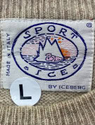 SPORT ICEBERG ΜΑΛΛΙΝΟ ΠΟΥΛΟΒΕΡ VINTAGE ΜΠΕΖ ΑΝΤΡΙΚΟ PRE OWNED L