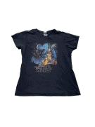 1990s STAR WARS T SHIRT GRAPHIC NAVY ΓΥΝΑΙΚΕΙΟ PRE OWNED S