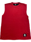 STARTER SLEEVELESS TOP VINTAGE RED MENS L pre-owned