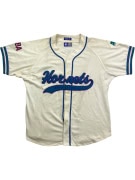STARTER Charlotte Hornets NBA Jersey stile baseball vintage BIANCO da uomo XL
