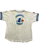 STARTER Charlotte Hornets NBA Jersey stile baseball vintage BIANCO da uomo XL