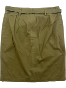 STEFANEL MIDI PENCIL SKIRT CASUAL WITH BELT OLIVE GREEN WOMEN'S S