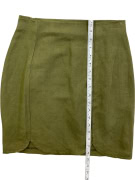 STEFANEL MINI SKIRT IN OLIVE GREEN COLOR WOMEN’S XS