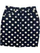 STEFANEL MINIGONNA A POIS BLU/BIANCO DONNA XS