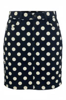 STEFANEL MINIGONNA A POIS BLU/BIANCO DONNA XS