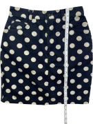 STEFANEL MINIGONNA A POIS BLU/BIANCO DONNA XS