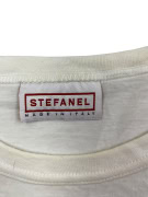 STEFANEL T-SHIRT VINTAGE BLUE HAWAII BIANCO UOMO L