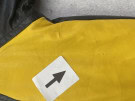 STEVE AND BARRY S BOMBER JACKET SPORTY BLACK YELLOW MALE PRE OWNED XS