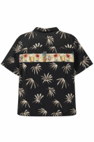 STEVE BARRI CAMICIA HAWAIIAN GRAPHIC NAVY UOMO PRE OWNED L