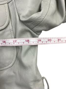 Steve Sinclair Giacca in pelle Grigio-Verde (XL)