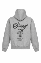 STUSSY FELPA CON CAPPUCCIO MINIMAL GRIGIO UOMO PRE OWNED S