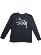 STÜSSY Μακρυμάνικη Μπλούζα Logo Streetwear Μαύρο Unisex M