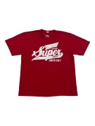 SUPERDRY T-SHIRT BIG LOGO TOKYO CITY BORDEAUX UNISEX XL
