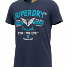 SUPERDRY T SHIRT MINIMAL NAVY UNISEX PRE OWNED M