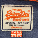 SUPERDRY T SHIRT MINIMAL NAVY UNISEX PRE OWNED M