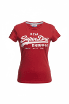 SuperDry T-Shirt Vintage Logo Κόκκινο Γυναικείο M