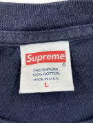 SUPREME T SHIRT GRAFICA STREETWEAR NAVY UOMO PRE OWNED L