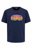 SUPREME T SHIRT GRAFICA STREETWEAR NAVY UOMO PRE OWNED L