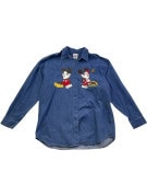 THE DISNEY CAMICIA DENIM GRAPHIC BLU DONNA PRE OWNED L