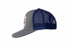 THE NORTH FACE SNAPBACK CAP CLASSIC GREY BLUE UNISEX PRE OWNED
