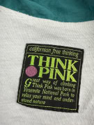 THINK PINK Giacca sportiva vintage da uomo con logo viola verde da uomo 2XL