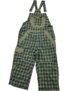 THINK PINK Salopette vintage a quadri verde / blu da uomo L