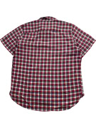 TIMBERLAND Camicia casual a quadri con logo ricamato rosso/blu da uomo M