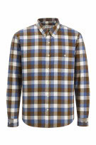 TIMBERLAND SHIRT CHECKED BLUE BROWN MALE PRE OWNED L