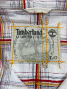 TIMBERLAND SHIRT CHECKED VINTAGE LOGO WHITE/RED MEN'S L