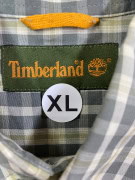 TIMBERLAND SHORT SLEEVE CHECKED SHIRT LOGO GREEN/GREY MENS XL