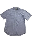 TIMBERLAND SHORT SLEEVE OXFORD SHIRT WITH EMBROIDERED LOGO LIGHT BLUE MEN'S LARGE