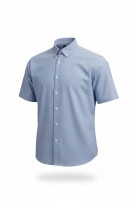 TIMBERLAND SHORT SLEEVE OXFORD SHIRT WITH EMBROIDERED LOGO LIGHT BLUE MEN'S LARGE