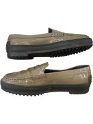 TODS LOAFERS CLASSIC OLIVE UNISEX PRE OWNED EU 39