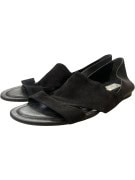 TODS SANDALS MINIMAL BLACK WOMENS PRE OWNED EU 38.5