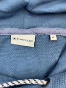 TOM TAILOR WAFFLE KNIT HOODIE LOGO BLUE MEN'S XL