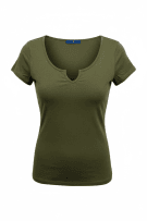 TOM TAILOR T-Shirt Casual Basic Χακί Γυναικείο M