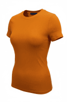 TOM TAILOR T-Shirt Ribbed Casual Basic Πορτοκαλί Ανδρικό M