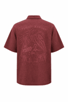 TOMMY BAHAMA CAMICIA RETRO BORDEAUX UOMO PRE OWNED