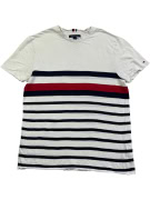 Tommy Hilfiger T-Shirt da uomo a righe bianco blu rosso