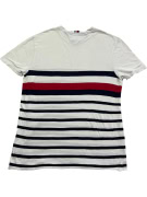 Tommy Hilfiger T-Shirt da uomo a righe bianco blu rosso