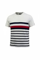 Tommy Hilfiger T-Shirt da uomo a righe bianco blu rosso